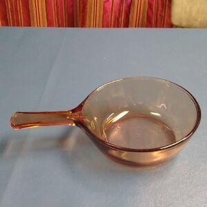 Vintage Amber Glass Vision Corning Pan USA Cottagecore Grandmacore